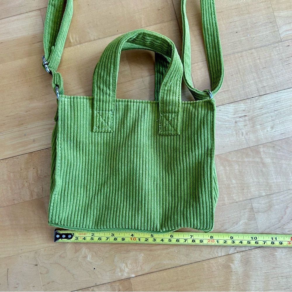 wild fable Corduroy Mini Crossbody Handbag, Fun Lime Green, Adjustable Strap - Picture 10 of 14